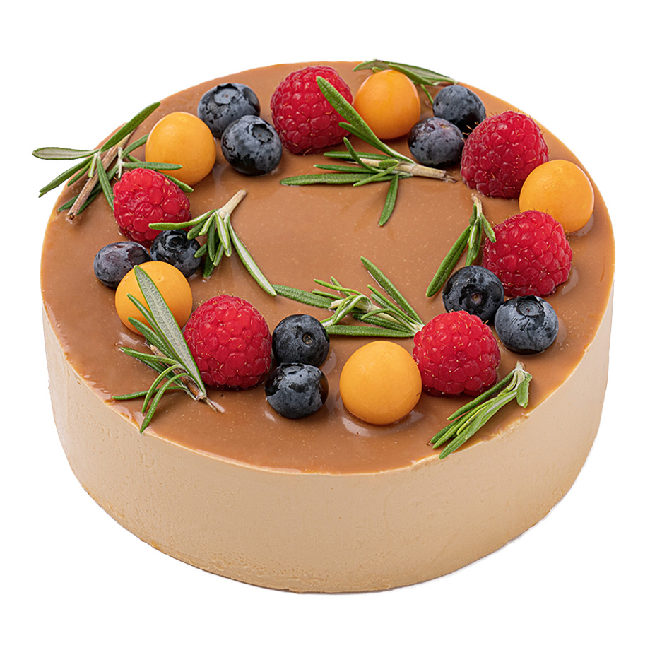 Карамельный чизкейк с ягодами